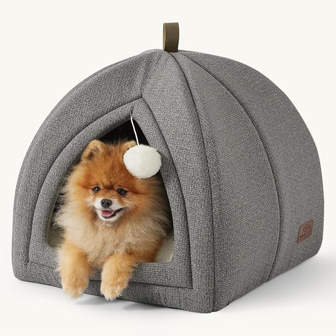 Bedsure Cat Beds for Indoor Cats - 2 in 1 Cat Cave House Tent for Kittens and by BEDSURE