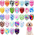 30 Pcs Tie Dye Dog Bandanas for Small Dogs Medium Stitch Dog Bandana Bulk by Bestwishforyou