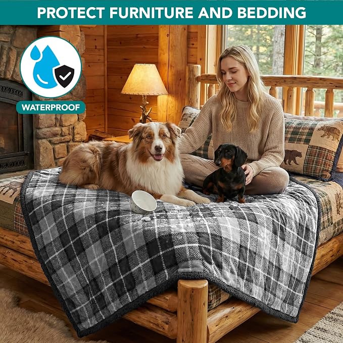 PetAmi Waterproof Dog Blanket for Bed, XL Dog Pet Blanket Couch Cover Protection - Image 2