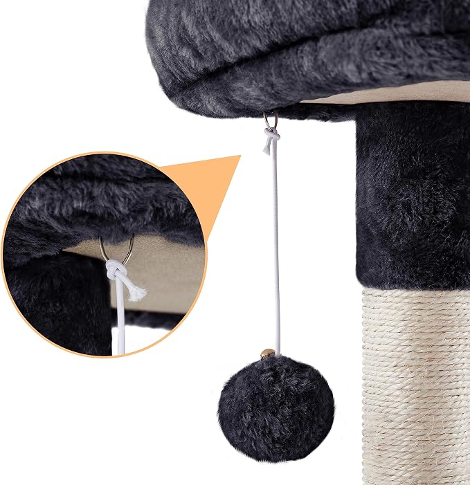 Topeakmart Cat Tree Tower for Indoor Cats, 34.5in Cute Cat Tree Activity Center - Image 5