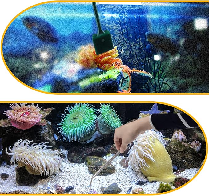 Fish Tank Cleaning Tools, 8 in 1 Aquarium Feeder Tools Kit, Aquarium Plants - Image 7