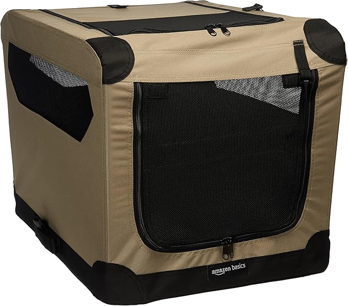 Amazon Basics Portable Folding Soft Dog Crate, Collapsible Travel Kennel by AmazonBasics
