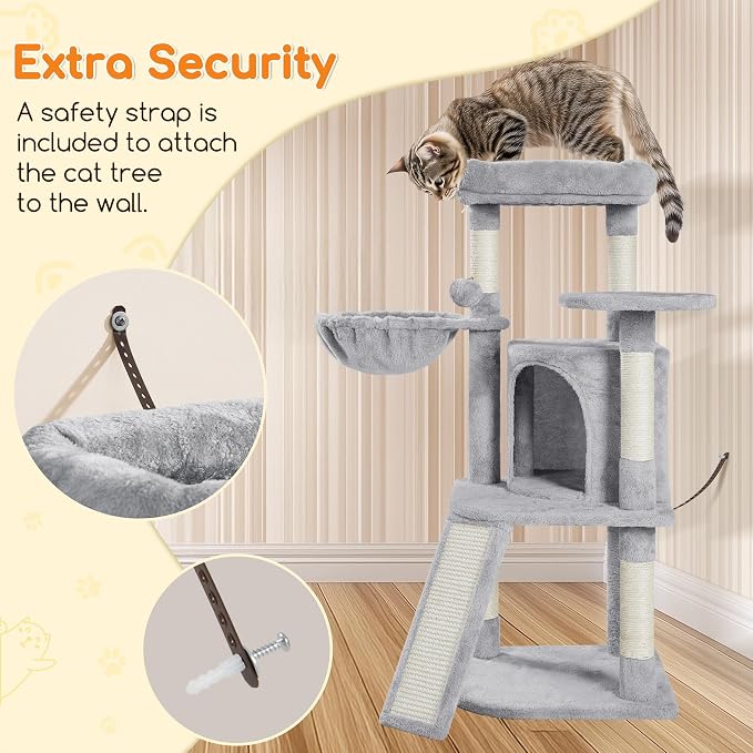 Yaheetech Cat Tree, 42in Cat Tower - Image 7