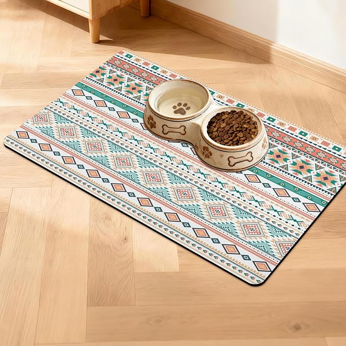 Pet Feeding Mat for Floors Waterproof Dog Mat for Food and Water Absorbent by Unknown