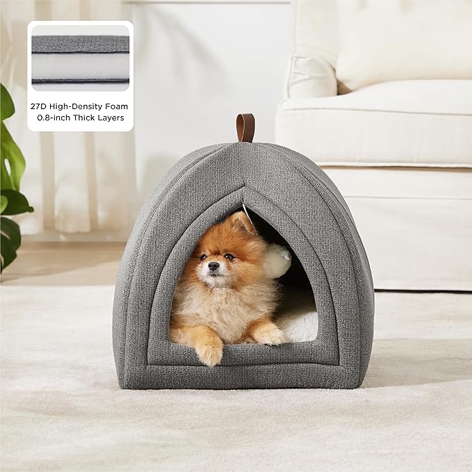 Bedsure Cat Beds for Indoor Cats - 2 in 1 Cat Cave House Tent for Kittens and - Image 2