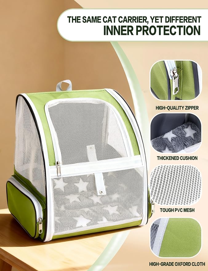 Green Cat Backpack Carrier - Image 5