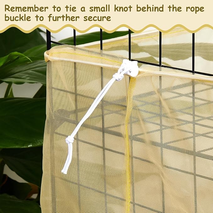 Shappy Large Bird Cage Seed Catcher, Bird Cage Cover Net Skirt Guard, - Image 6