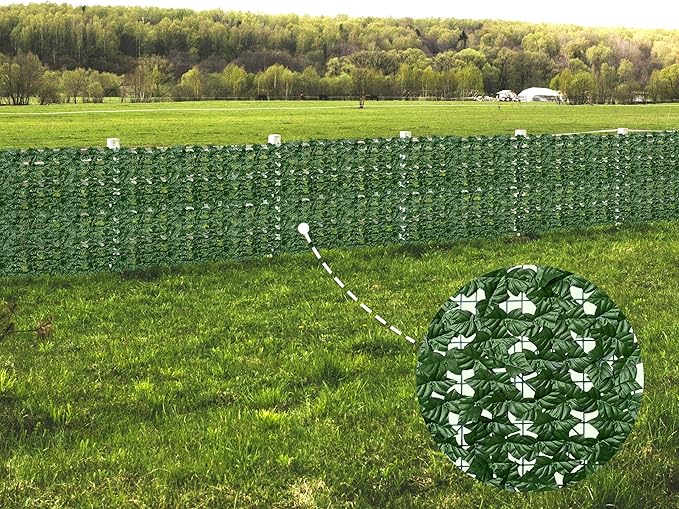 Artificial Fence Privacy Screen: 4FT x 20FT UV-Anti Faux Greenery Backdrop Ivy - Image 7