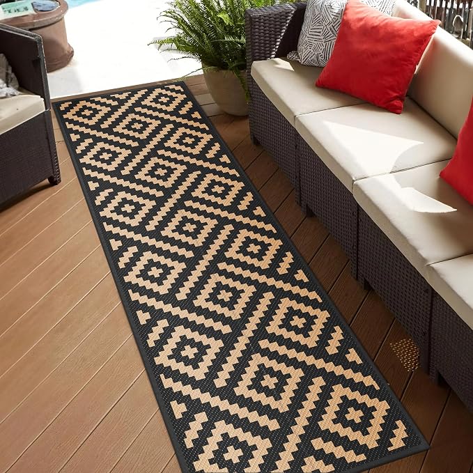GENIMO Outdoor Rug 2.5'x8' Waterproof, Reversible Camping Mat, Plastic Straw - Image 3