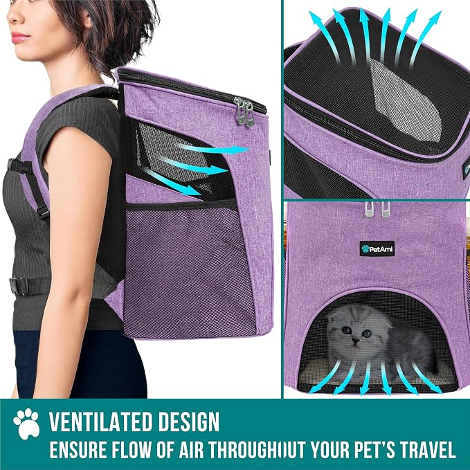PetAmi Small Dogs and Cat Backpack Carrier, Airline Approved Pet Backpack - Image 4