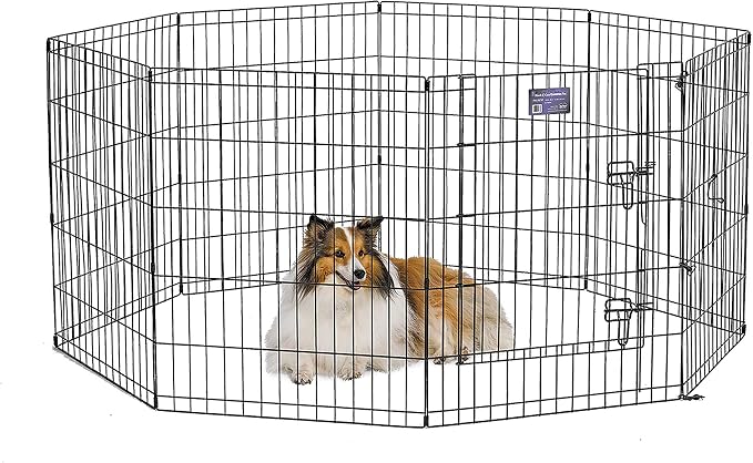 MidWest Homes for Pets Folding Metal Dog Exercise Pen, Indoor/Outdoor Playpen by MidWestHomesForPets