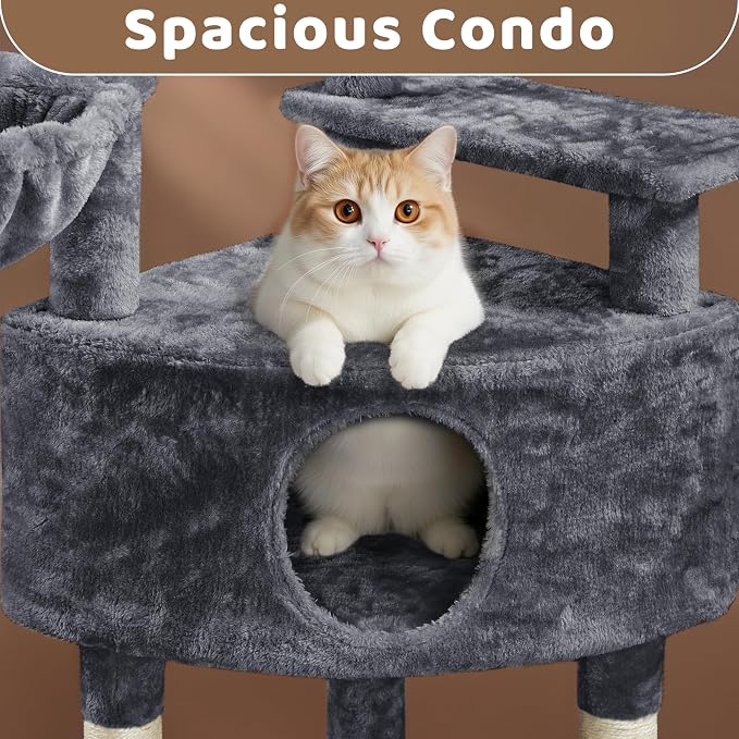 Yaheetech 46in Cat Tree Tower | Multi-Level Indoor Activity Center - Image 4
