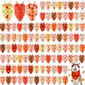 Chunful 100 Pieces Thanksgiving Dog Bandanas Bulk Fall Autumn Pet Bandanas by Chunful