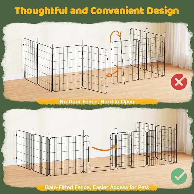 Yaheetech Expandable Dog Playpen, 8 Panel 24 inch Puppy Playpen - Image 7