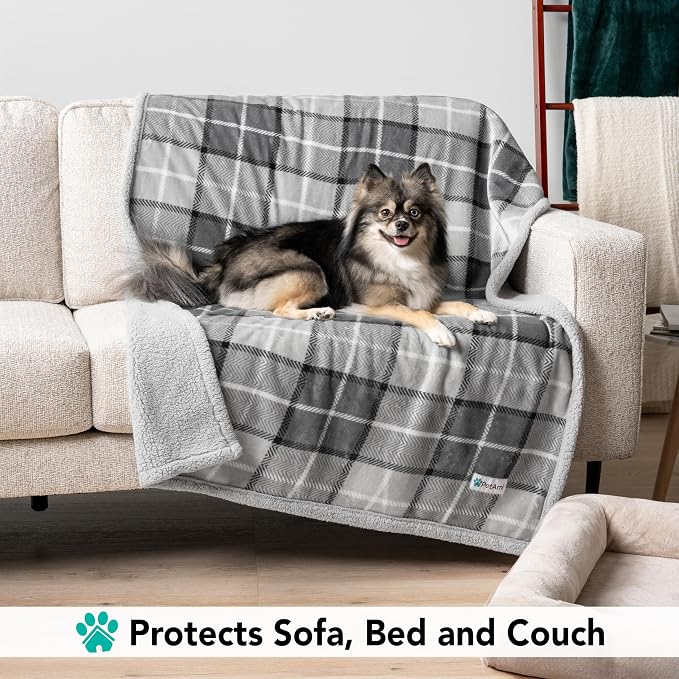 PetAmi Dog Blanket for Bed, XL Pet Blanket Large Dogs, Fleece Furniture Couch - Image 3
