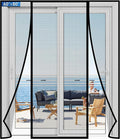 Magnetic Screen Door Upgraded PET Mesh Stronger Than Fiberglass and Polyester by Longeas