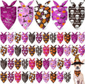 Weewooday 50 Pcs Halloween Dog Bandanas Bulk Pumpkin Ghost Bandanas by Weewooday