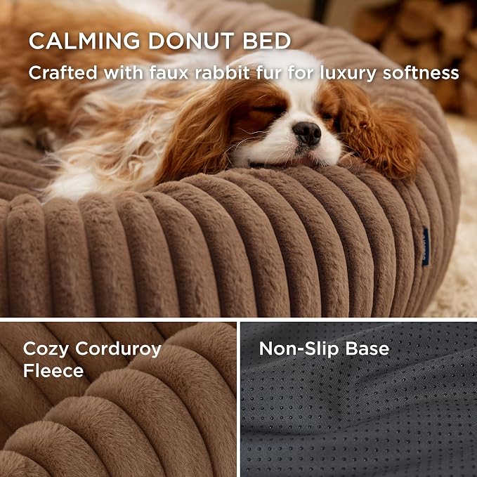 Bedsure ComfyFleece™ Donut Small Dog Bed - Image 3