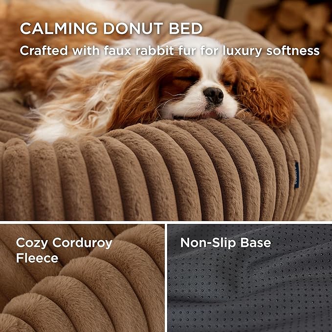 Bedsure ComfyFleece™ Donut Small Dog Bed - Image 3