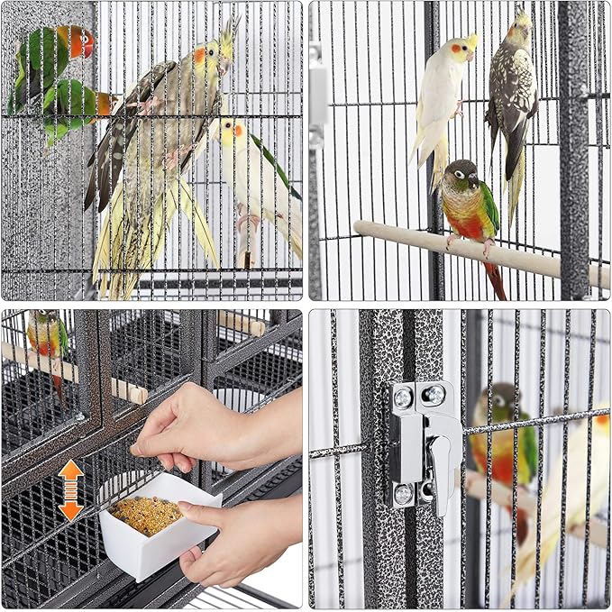 Yaheetech 41.5" Stackable Divided Breeder Breeding Parakeet Bird Cage - Image 5