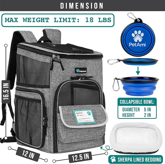 PetAmi Dog Backpack Carrier, Airline Approved Cat Backpacks - Image 6