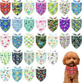 30 Pcs Dinosaurs Dog Bandanas for Small Dogs Stitch Dog Bandana Bulk Reversible by Bestwishforyou