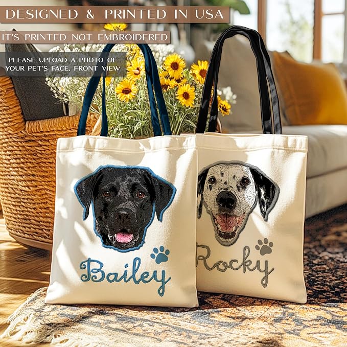 Personalized Canvas Pet Tote Bag - Image 8