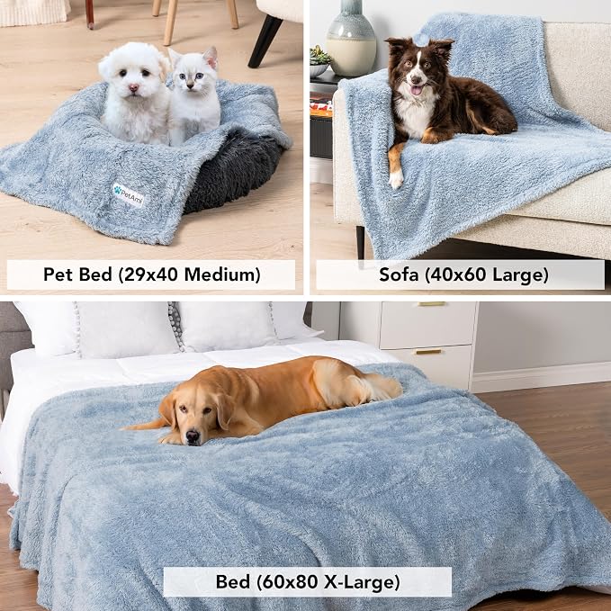 PetAmi Fluffy Soft Dog & Cat Blanket, Calming Pet Blanket Throw - Image 5