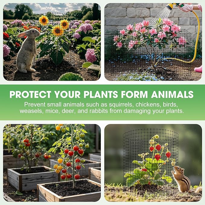 30Pcs Plant Protector from Animals, 10 Pack 12'' x 12'' Wire Plant Protectors - Image 4