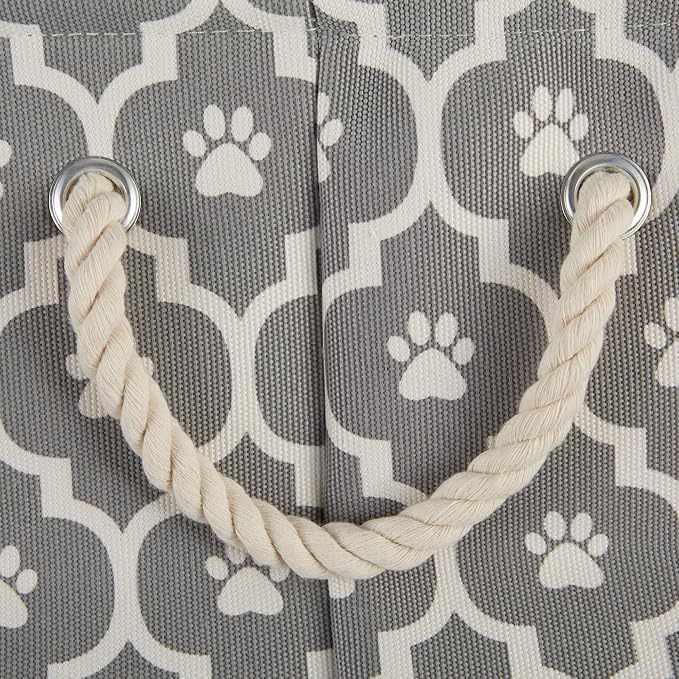 Bone Dry Pet Storage Collection Lattice Paw Print, Medium Round - Image 4