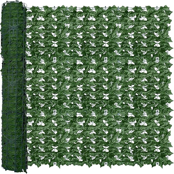 Artificial Fence Privacy Screen: 5FT x 20FT UV-Anti Faux Greenery Backdrop Ivy by ODTORYHOME