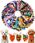 PET SHOW 50 Pack Halloween Small Dog Bandanas Bulk XS Washable Puppy Girl Boy by PETSHOW