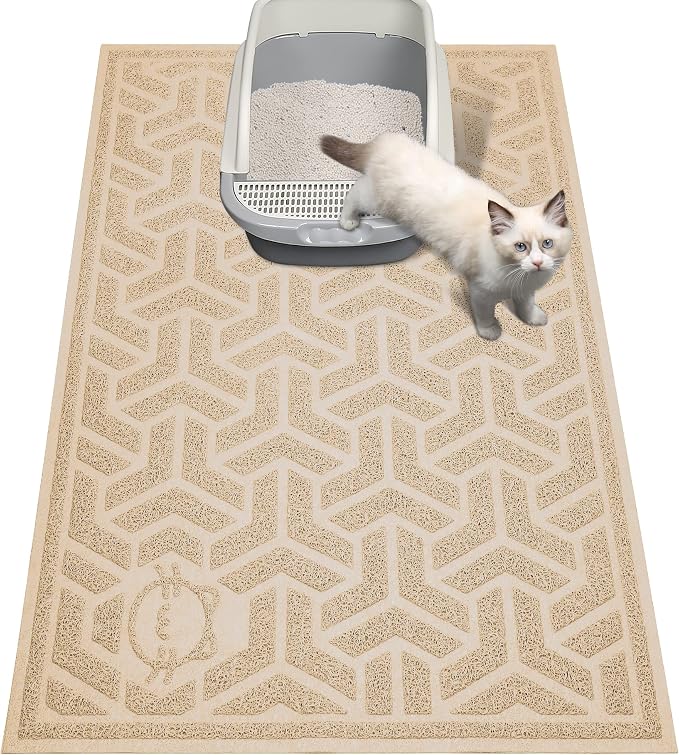 UPSKY Cat Litter Mat, Litter Trapping Mat Soft on Kitty Paws, Large Litter Box by UPSKY
