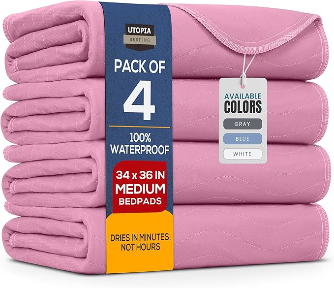 Utopia Bedding Washable Underpads 34" x 36", Waterproof Reusable Heavy by UTOPIABEDDING