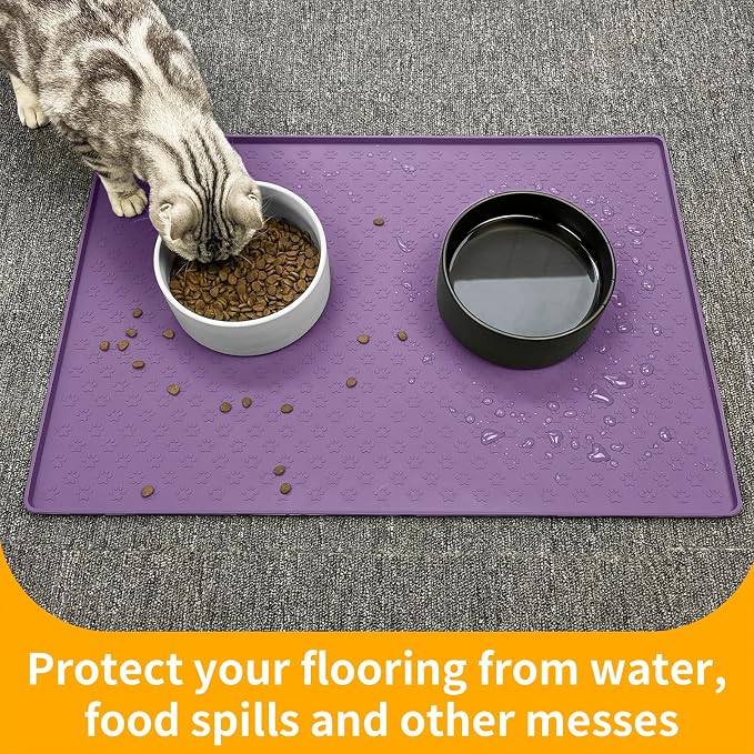 Ptlom Dog Food Mat Waterproof Pet Bowl Mats - Image 5
