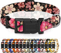Dog Collar for Boys Girls, Floral Puppy Collar for Small Medium Large Dogs by Seyezo