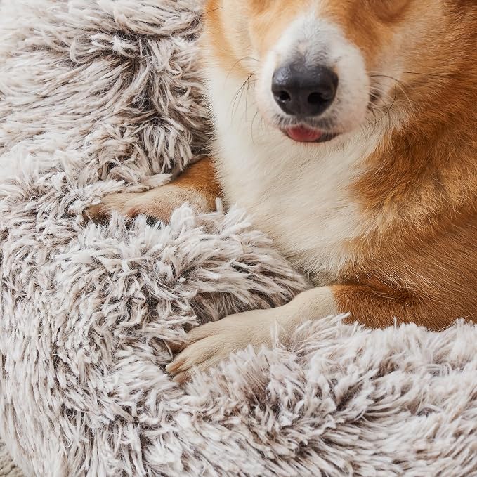 WESTERN HOME WH Calming Dog & Cat Bed, Anti-Anxiety Donut Cuddler Warming Cozy - Image 6