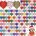 Sanwuta 120 Pcs Christmas Dog Bandanas Bulk Xmas Bandanas by Sanwuta