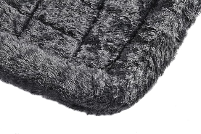 MidWest Homes for Pets QuietTime Giant Dog Bed – Gray Faux Fur Bolster - Image 5