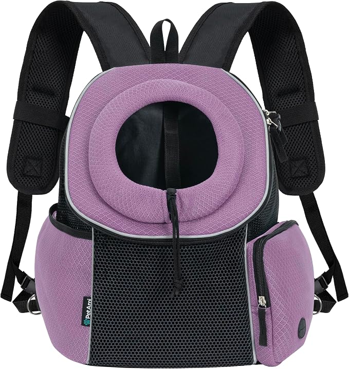 PetAmi Adjustable Cat & Dog Front Chest Carrier Backpack, Ventilated - Image 2
