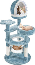 Yaheetech 45.5in Ocean-Themed Cat Tree Multi-Level Cat Tower, Plush Pet by Yaheetech