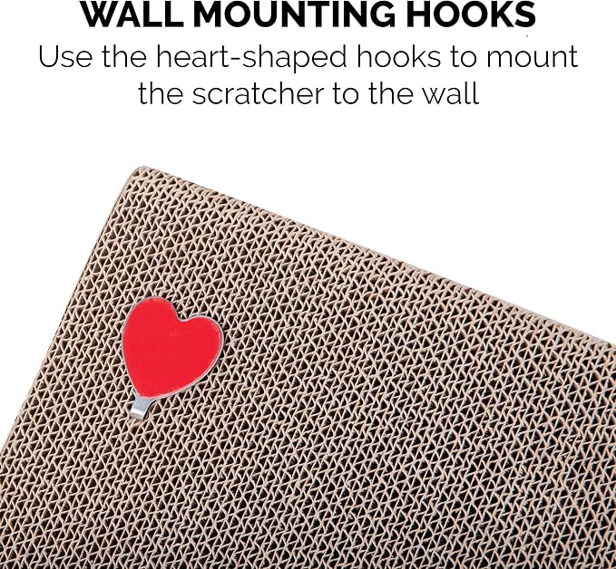 Furhaven 2-Pack Scratching Boards w/ Catnip & Wall-Mounting Hooks - Image 4