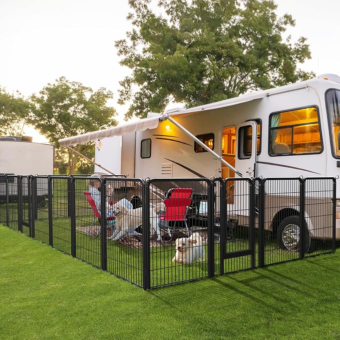 Yaheetech Dog Playpen Outdoor, 40 inch 12 Panels Dog Pen Indoor Heavy Duty - Image 2