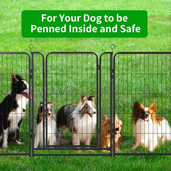 Dog Playpen Outdoor Extra Wide 8 Piece Panels Heavy Duty Dog Fence 40" Height - Image 6