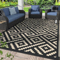 GENIMO Outdoor Rugs 8x10 Waterproof, Reversible Mats, Area Plastic Straw Rug by GENIMO