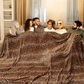 Bnuitland Leopard Print Flannel Blanket, Large Size 90x90 Inches by BNUITLAND