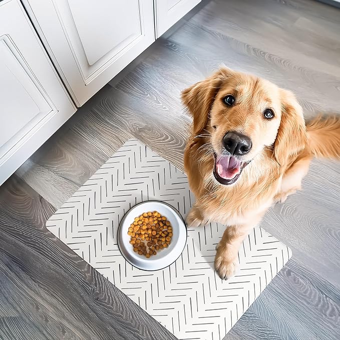 NALALAS Dog Mat for Food and Water, Cat Feeding Mat | Waterproof Dog Bowl Mat | - Image 7