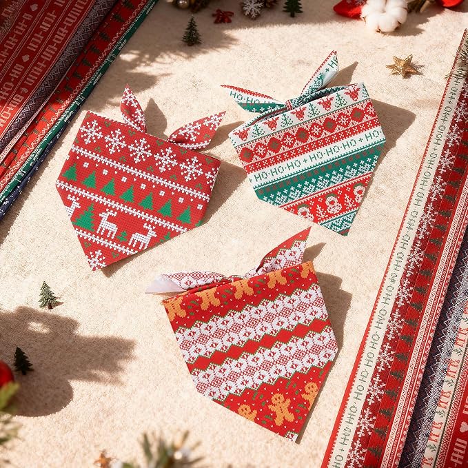 Weewooday 50 Pcs Christmas Bandanas - Image 5