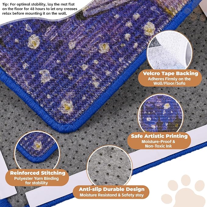 Sisal Cat Scratcher Mat, Cat Wall Scratcher - Image 4