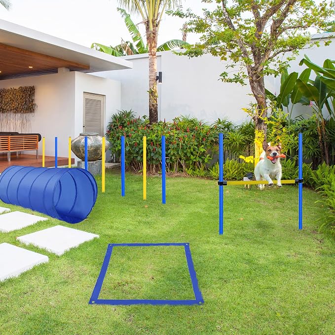 PawHut 4PC Obstacle Dog Agility Training Course Kit Backyard Competitive - Image 2